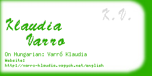 klaudia varro business card